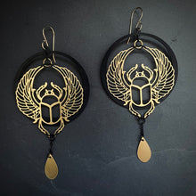 Load image into Gallery viewer, Scarab Drop Earrings